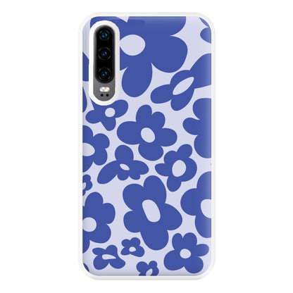 Blue Flowers - Trippy Patterns Phone Case for Huawei P30