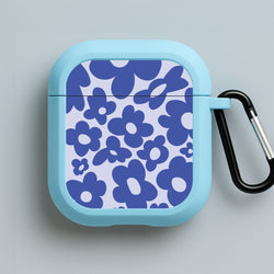 Blue Flowers - Trippy Patterns Blue AirPods Case