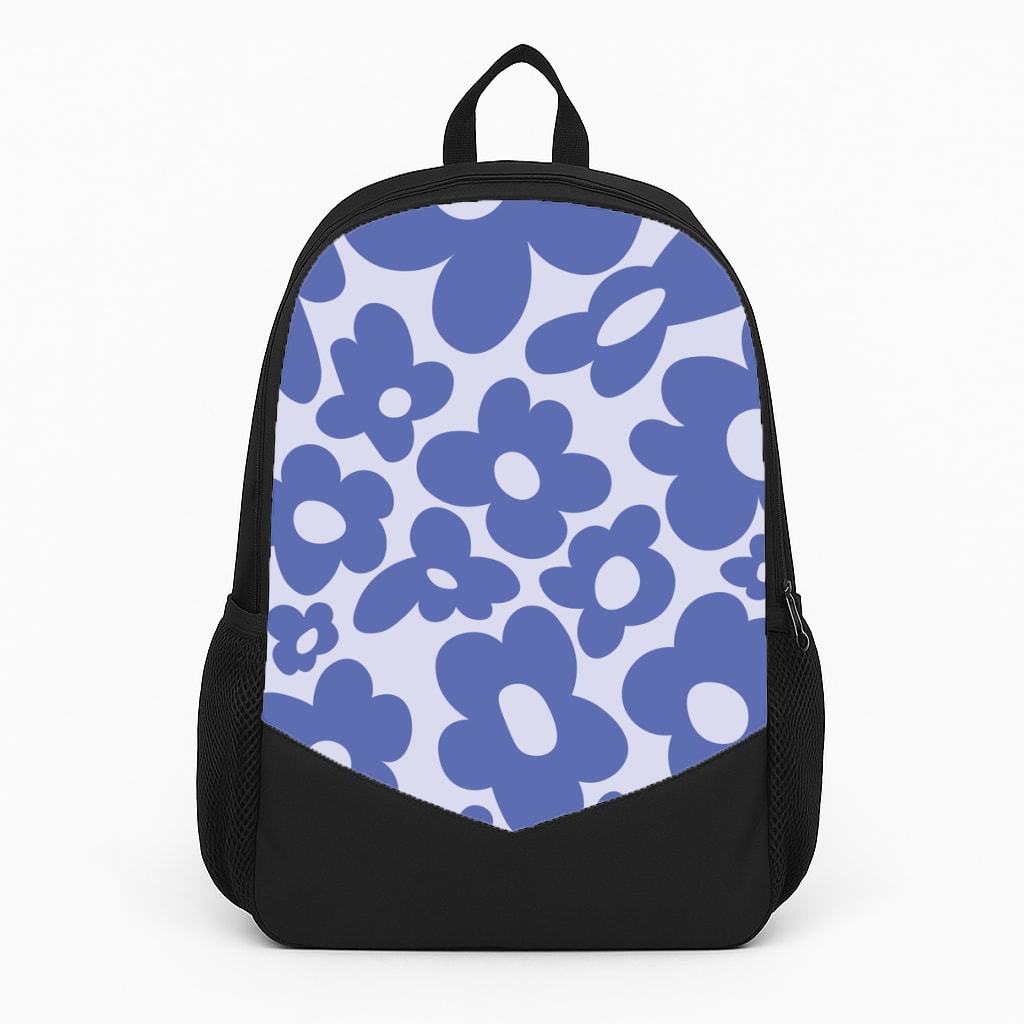 Blue Flowers - Trippy Patterns Backpack