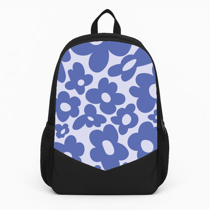 Blue Flowers - Trippy Patterns Large Backpack