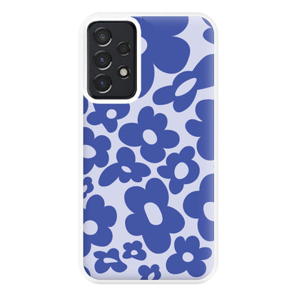 Blue Flowers - Trippy Patterns Phone Case for Galaxy A52 / A52s