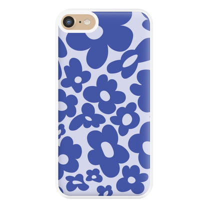 Blue Flowers - Trippy Patterns Phone Case for iPhone 6 / 7 / 8 / SE