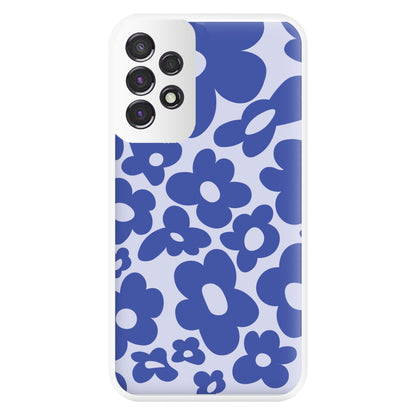 Blue Flowers - Trippy Patterns Phone Case for Galaxy A53