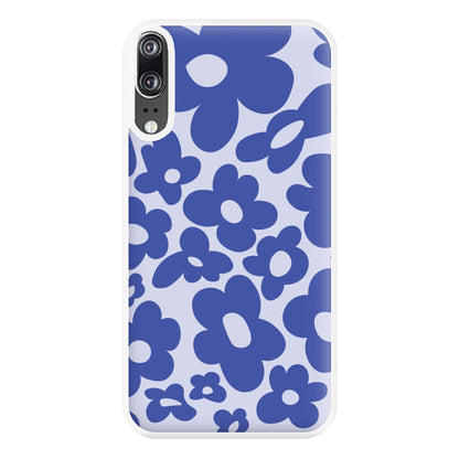 Blue Flowers - Trippy Patterns Phone Case for Huawei P20