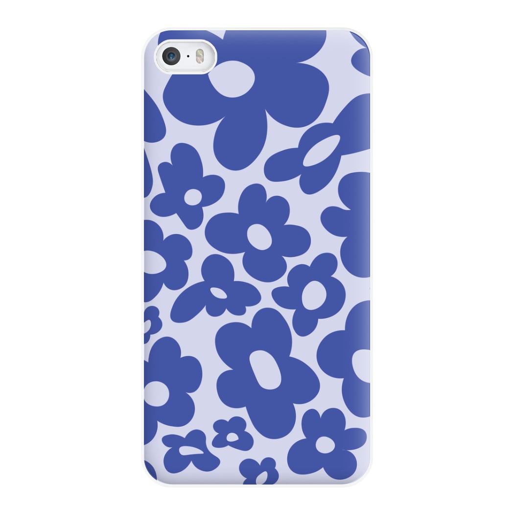 Blue Flowers - Trippy Patterns Phone Case for iPhone 5 / 5s / SE 2016