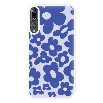 Blue Flowers - Trippy Patterns Phone Case for Huawei P20 Pro