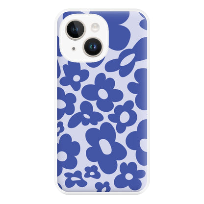 Blue Flowers - Trippy Patterns Phone Case for iPhone 14 Plus