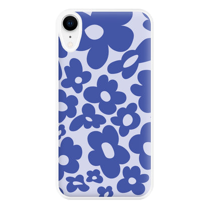 Blue Flowers - Trippy Patterns Phone Case for iPhone XR