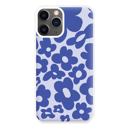 Blue Flowers - Trippy Patterns Phone Case for iPhone 12 Pro Max