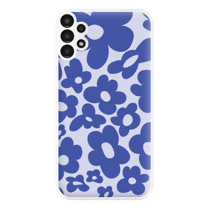 Blue Flowers - Trippy Patterns Phone Case for Galaxy A13