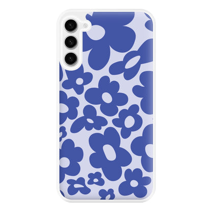 Blue Flowers - Trippy Patterns Phone Case for Galaxy S23FE