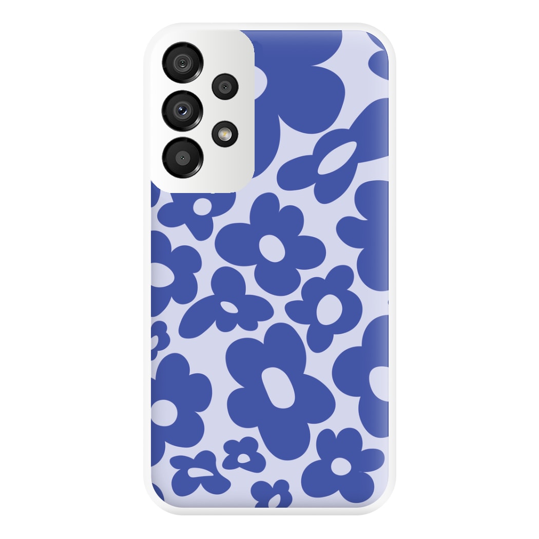 Blue Flowers - Trippy Patterns Phone Case for Galaxy A33