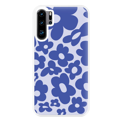 Blue Flowers - Trippy Patterns Phone Case for Huawei P30 Pro