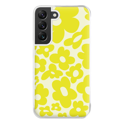 Yellow Flowers - Trippy Patterns Phone Case for Galaxy S22 Plus