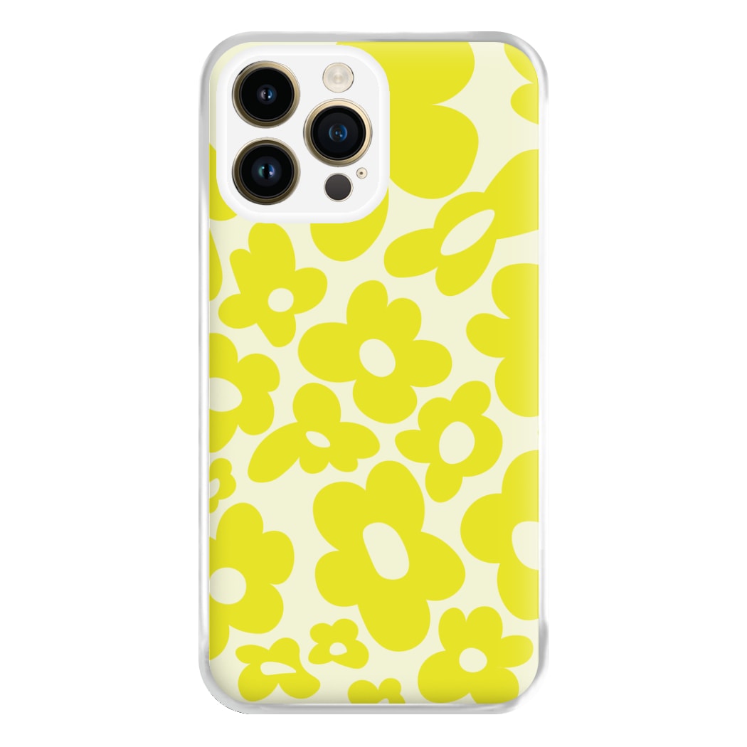 Yellow Flowers - Trippy Patterns Phone Case for iPhone 14 Pro Max