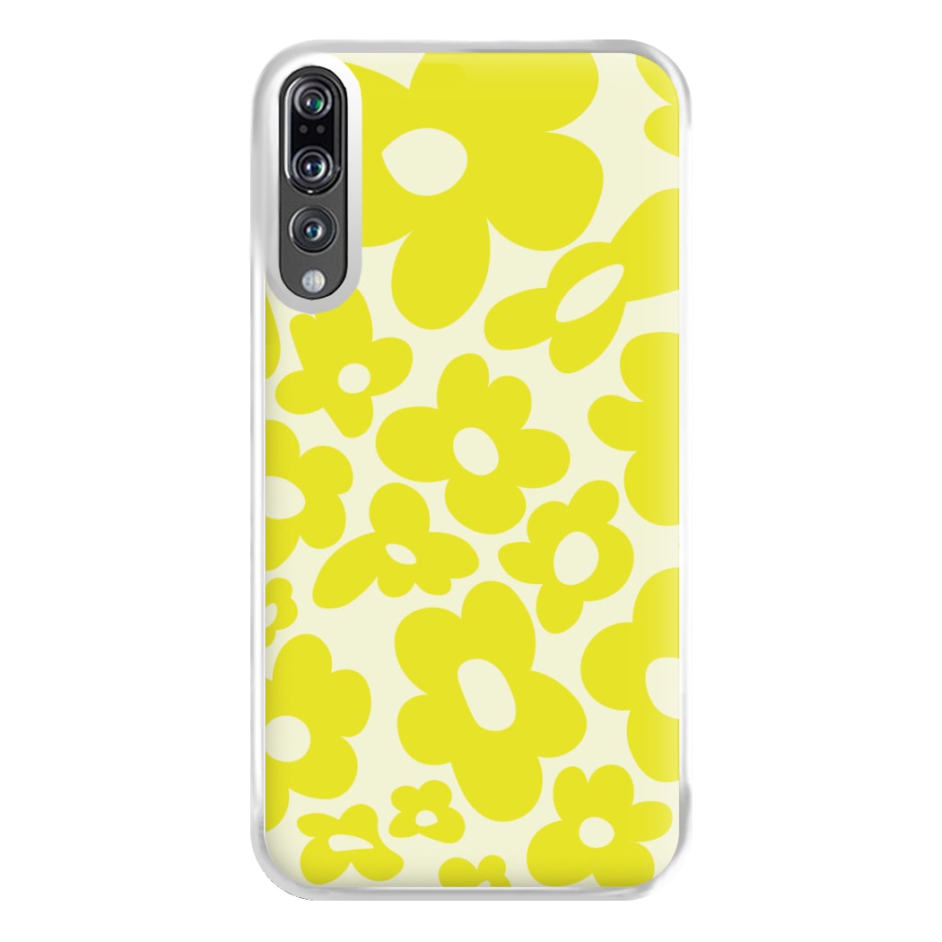 Yellow Flowers - Trippy Patterns Phone Case for Huawei P20 Pro