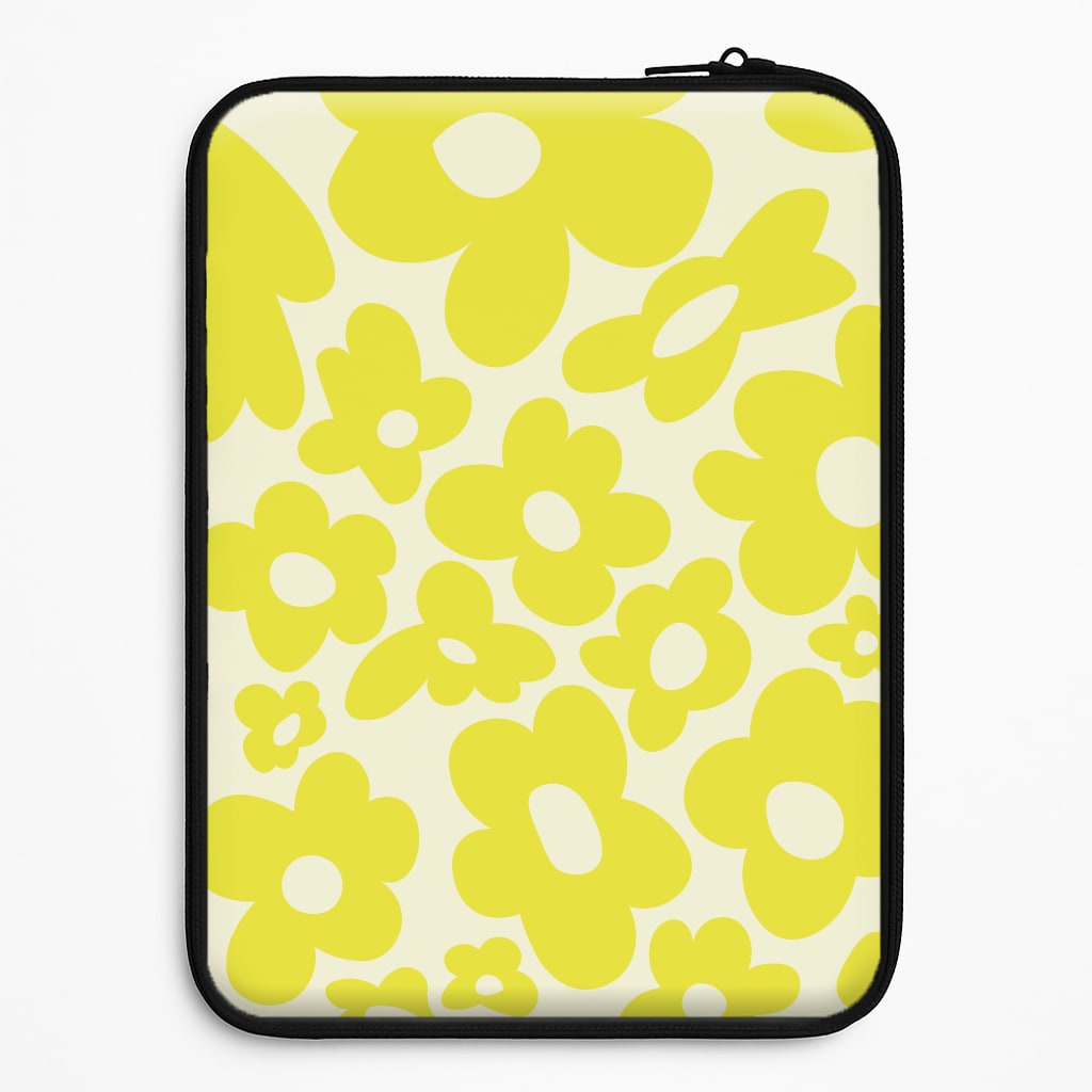 Yellow Flowers - Trippy Patterns Laptop Sleeve