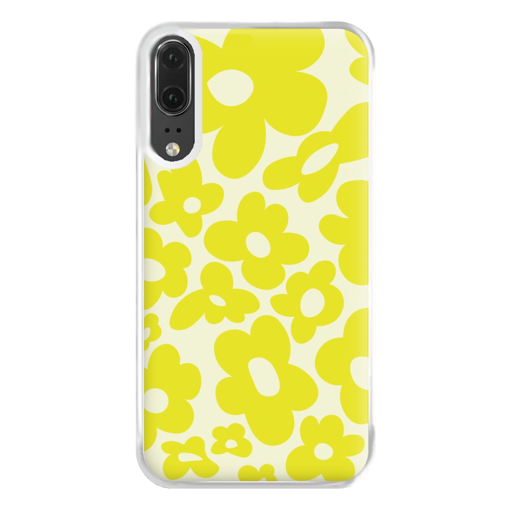 Yellow Flowers - Trippy Patterns Phone Case for Huawei P20