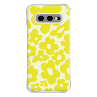 Yellow Flowers - Trippy Patterns Phone Case for Galaxy S10e