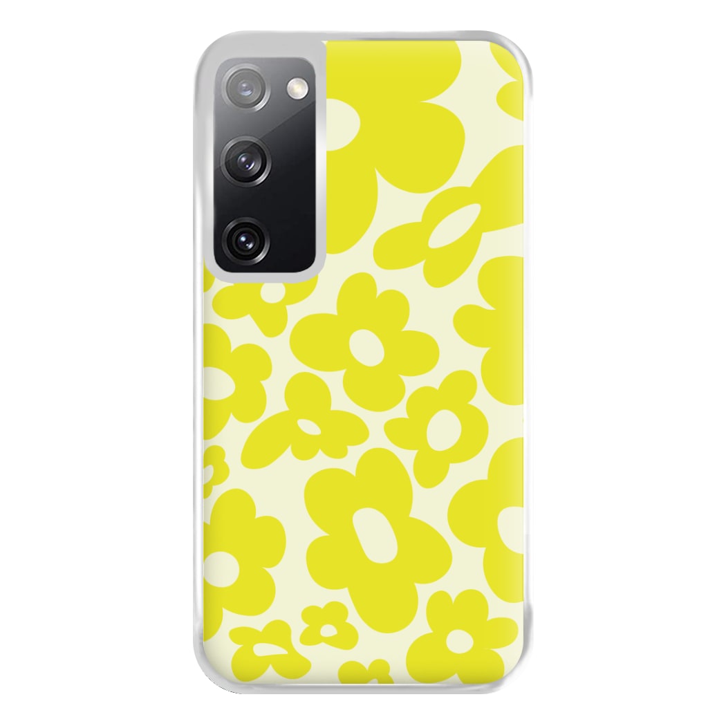 Yellow Flowers - Trippy Patterns Phone Case for Galaxy S20