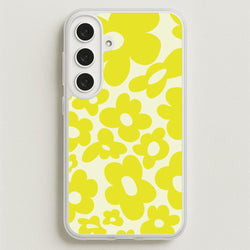Yellow Flowers - Trippy Patterns Phone Case for Galaxy S25FE