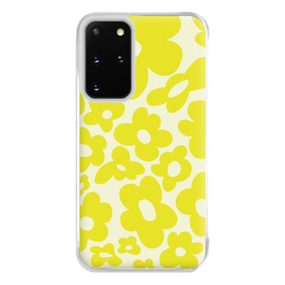 Yellow Flowers - Trippy Patterns Phone Case for Galaxy S20 Plus