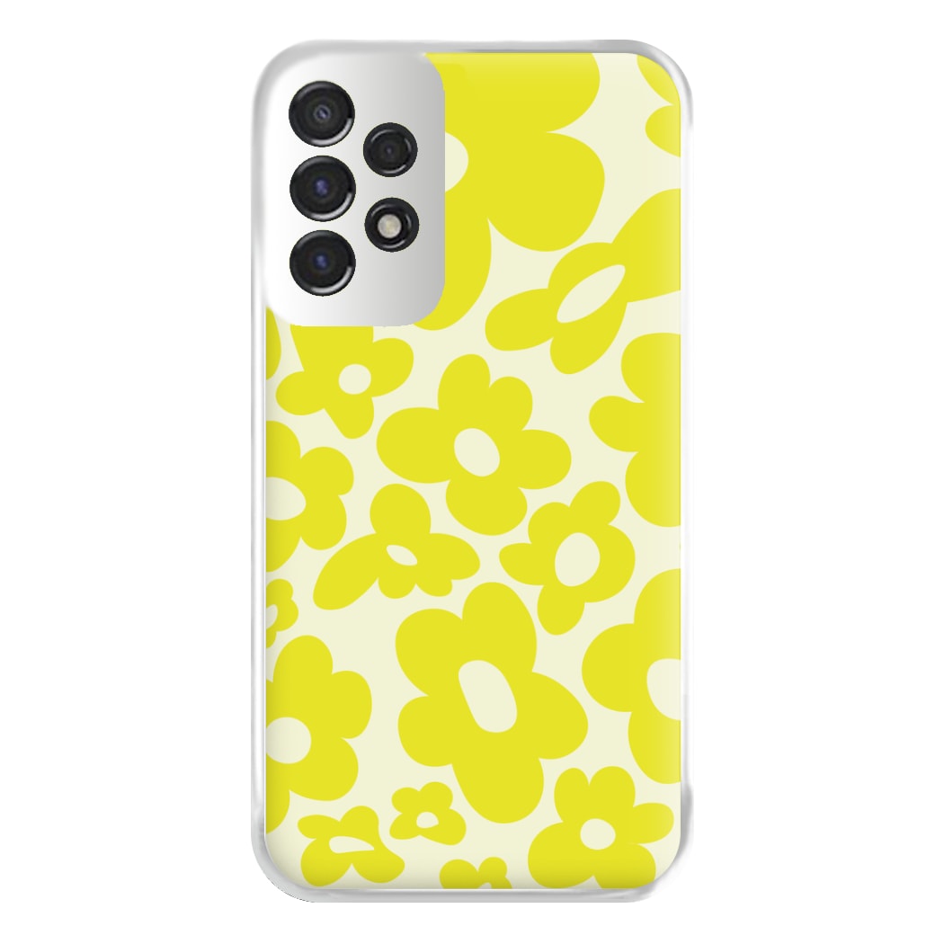 Yellow Flowers - Trippy Patterns Phone Case for Galaxy A53