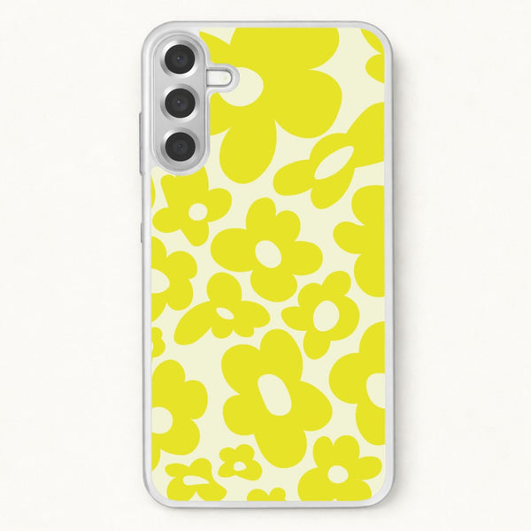 Yellow Flowers - Trippy Patterns Phone Case for Galaxy A57