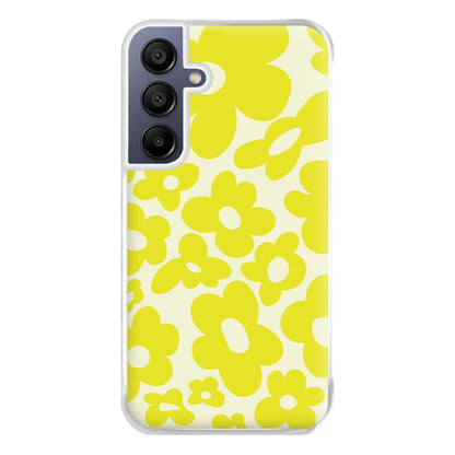 Yellow Flowers - Trippy Patterns Phone Case for Galaxy A16