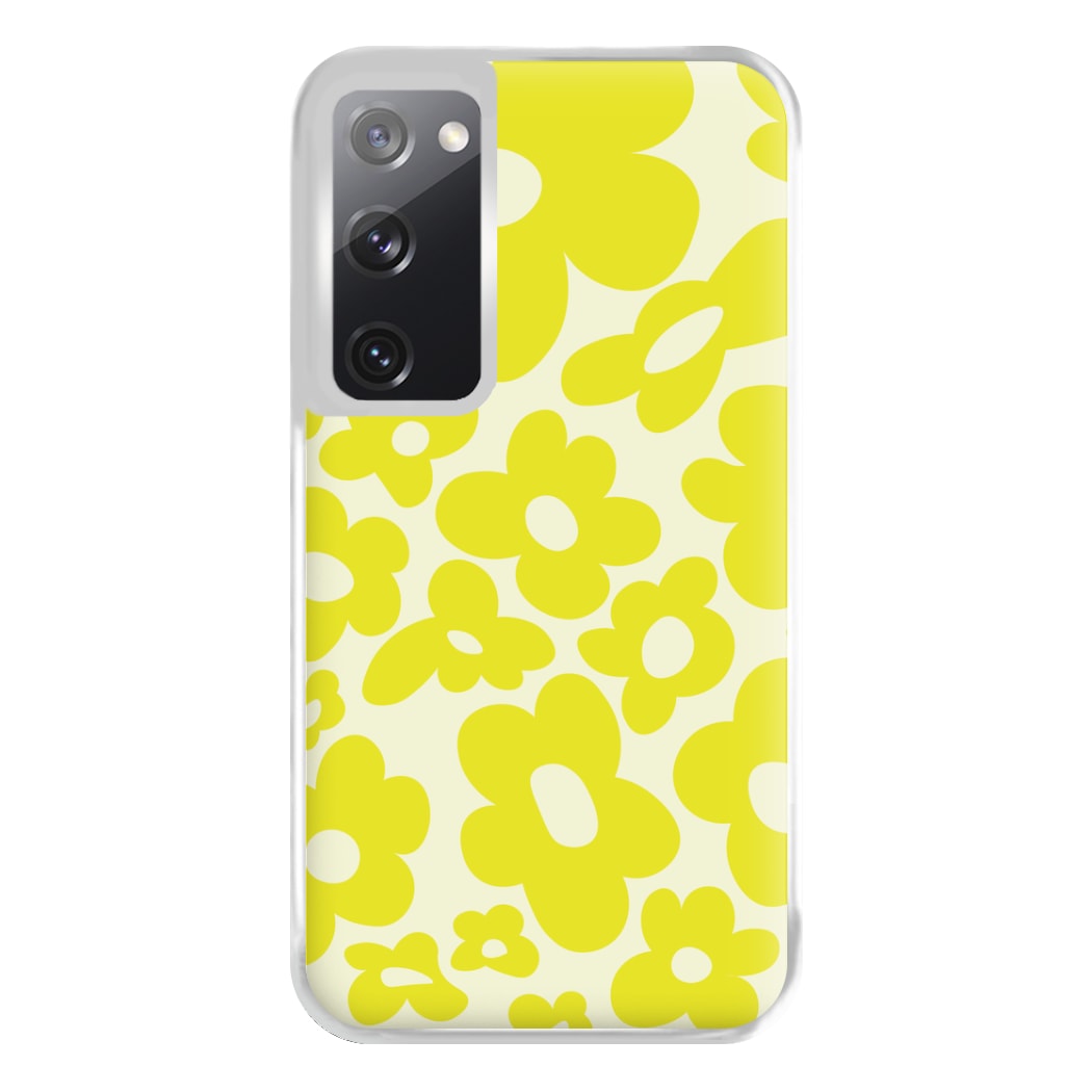 Yellow Flowers - Trippy Patterns Phone Case for Galaxy S20FE