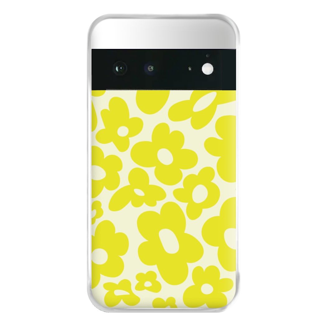 Yellow Flowers - Trippy Patterns Phone Case for Google Pixel 6a