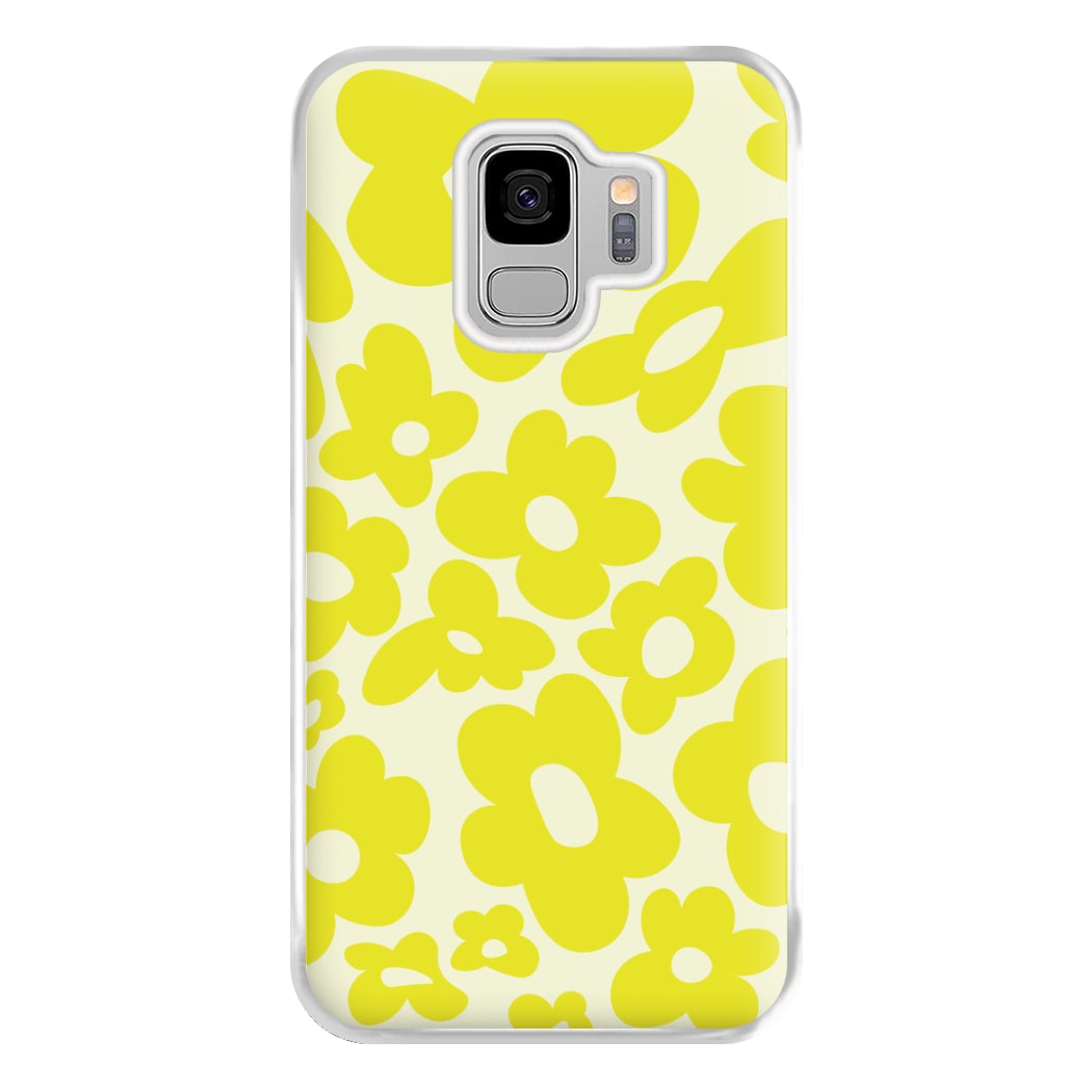 Yellow Flowers - Trippy Patterns Phone Case for Galaxy S9 Plus