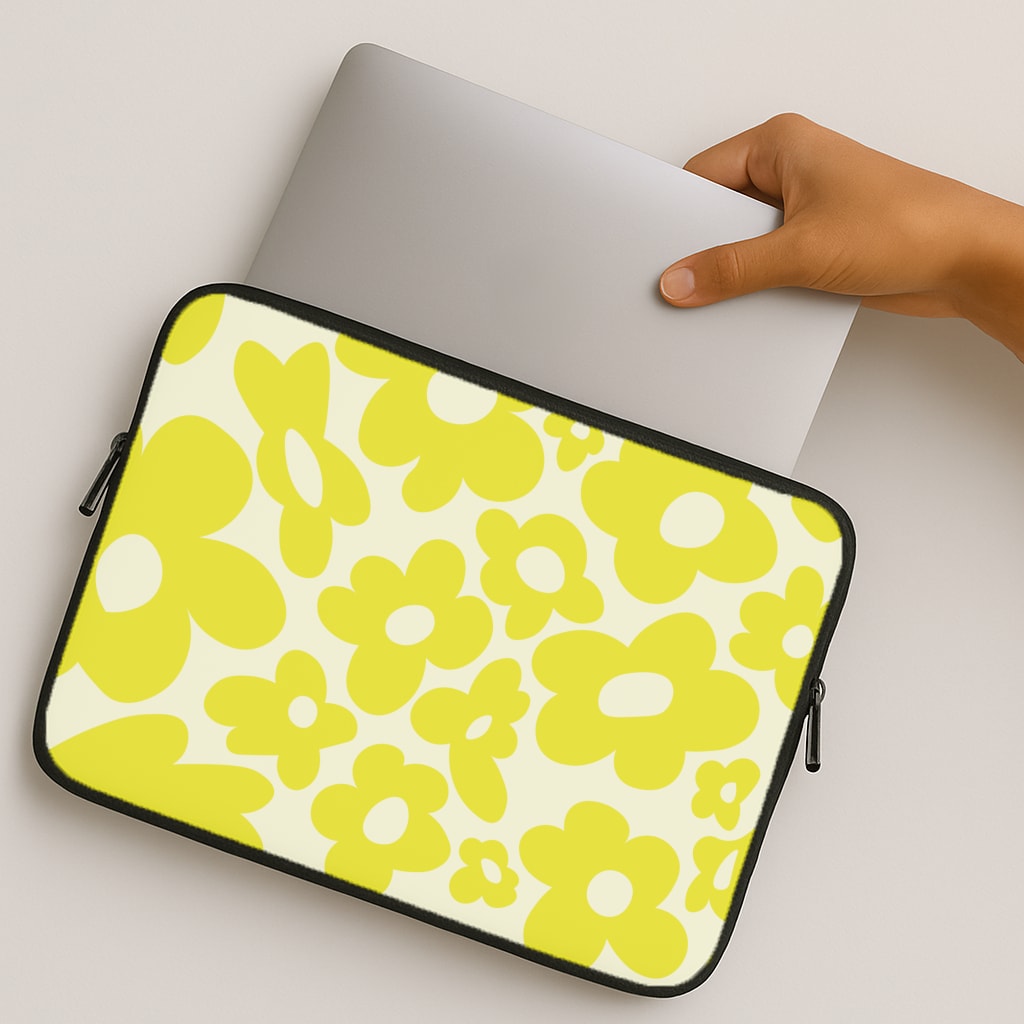 Yellow Flowers - Trippy Patterns MacBook Case
