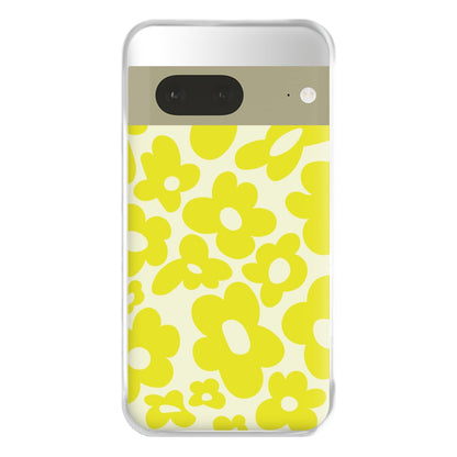 Yellow Flowers - Trippy Patterns Phone Case for Google Pixel 7a