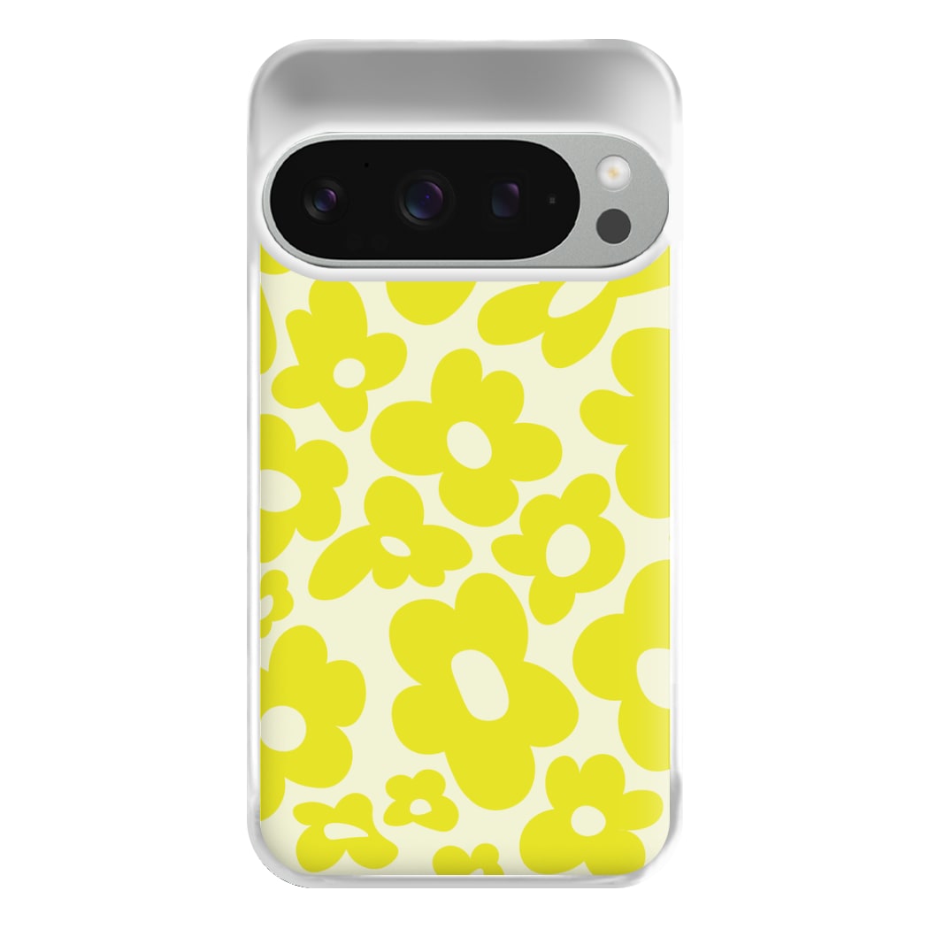 Yellow Flowers - Trippy Patterns Phone Case for Google Pixel 9 Pro XL