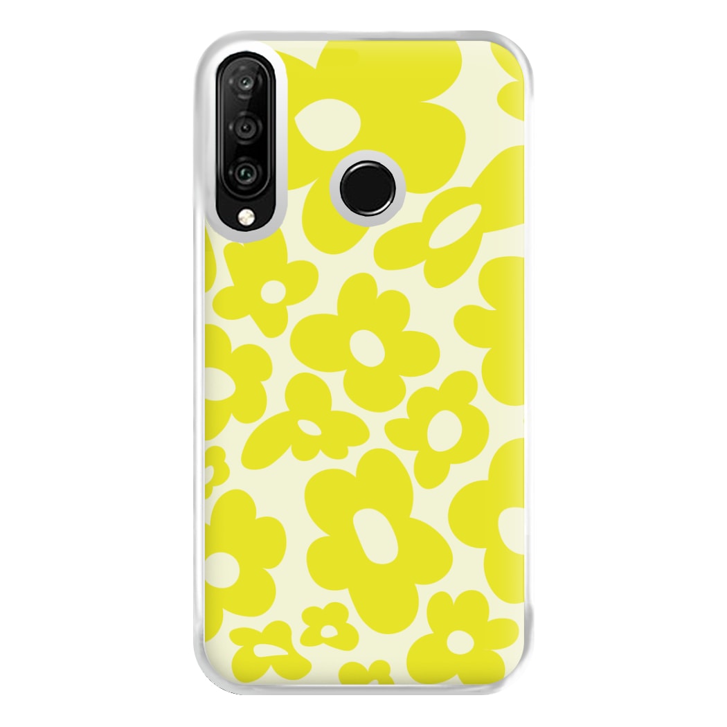 Yellow Flowers - Trippy Patterns Phone Case for Huawei P30 Lite