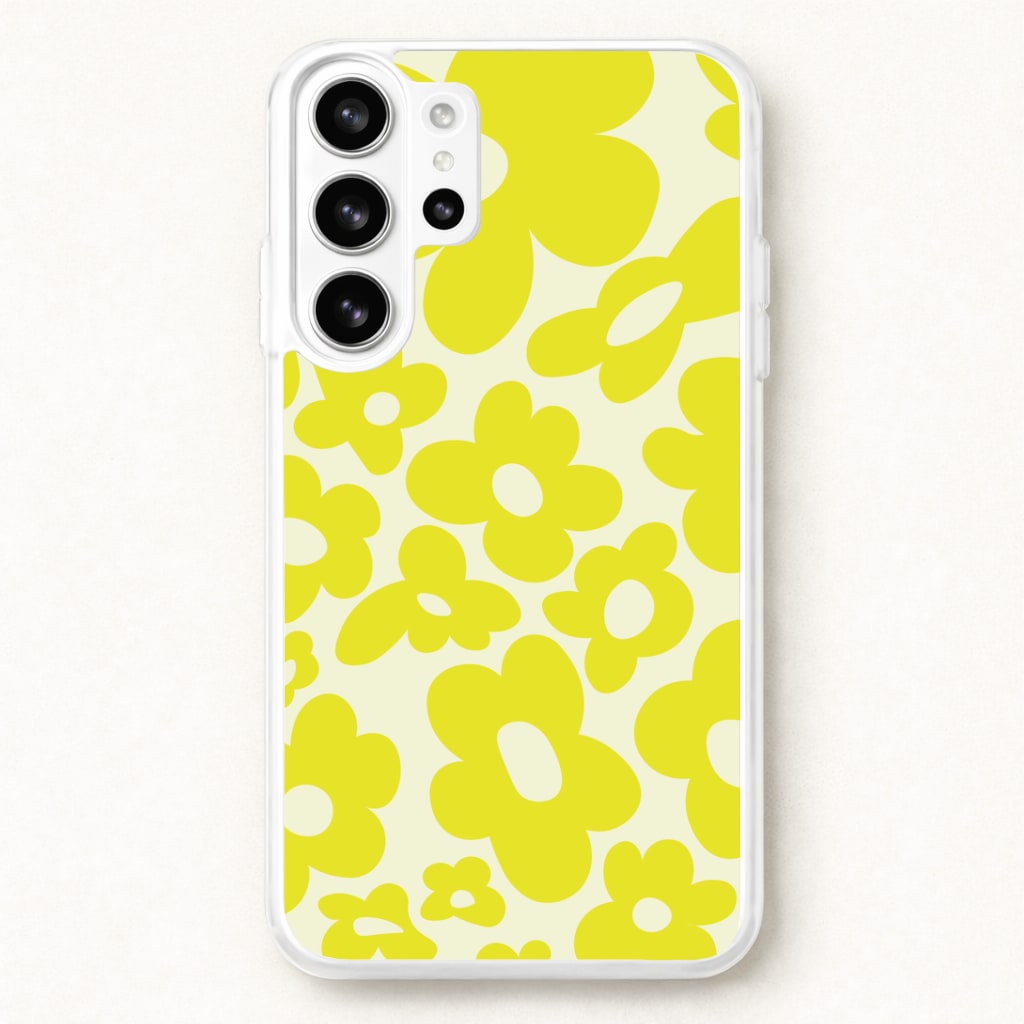 Yellow Flowers - Trippy Patterns Phone Case for Galaxy S26 Ultra