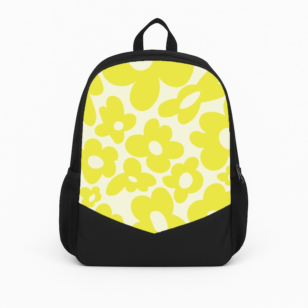 Yellow Flowers - Trippy Patterns Backpack