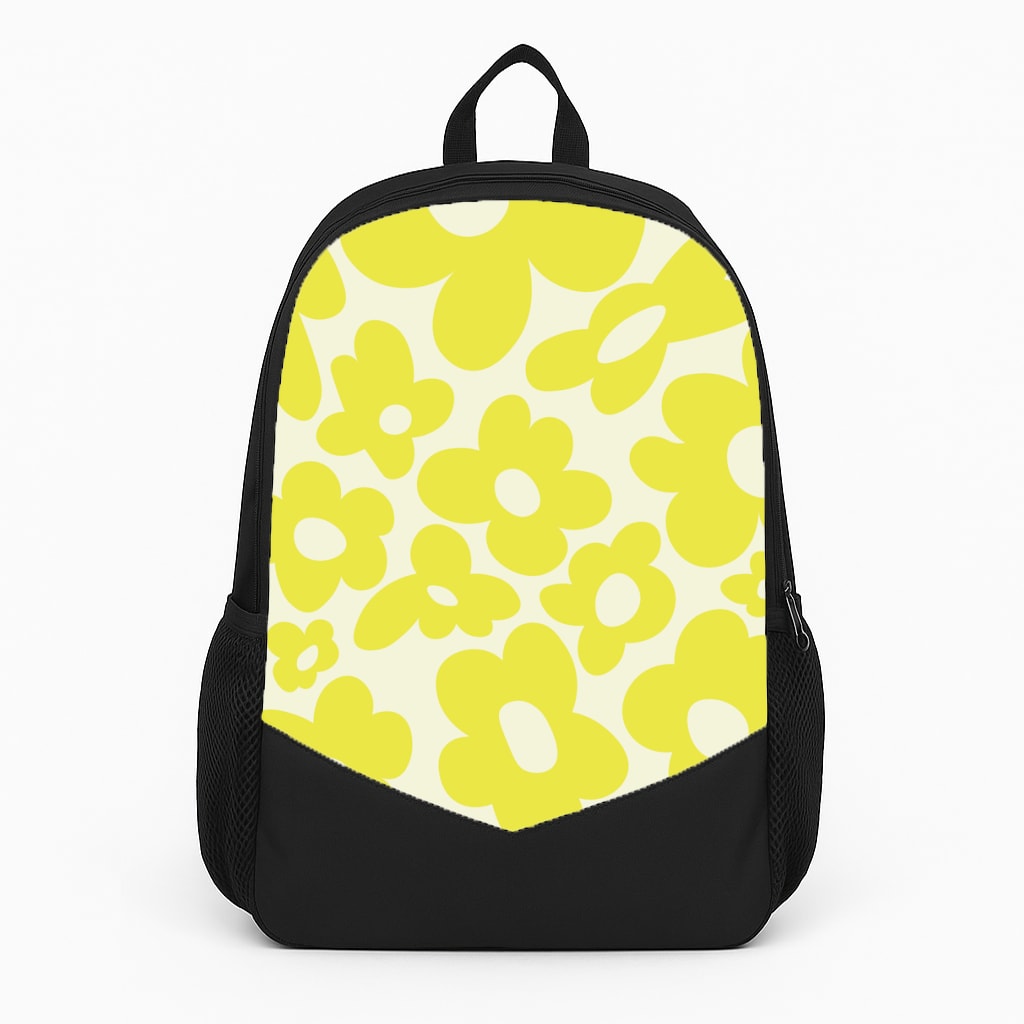 Yellow Flowers - Trippy Patterns Backpack