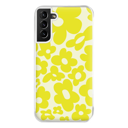 Yellow Flowers - Trippy Patterns Phone Case for Galaxy S21 Plus