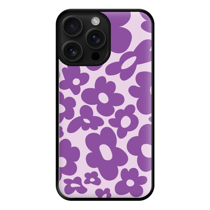 Purple Flowers - Trippy Patterns Phone Case for iPhone 16 Pro Max