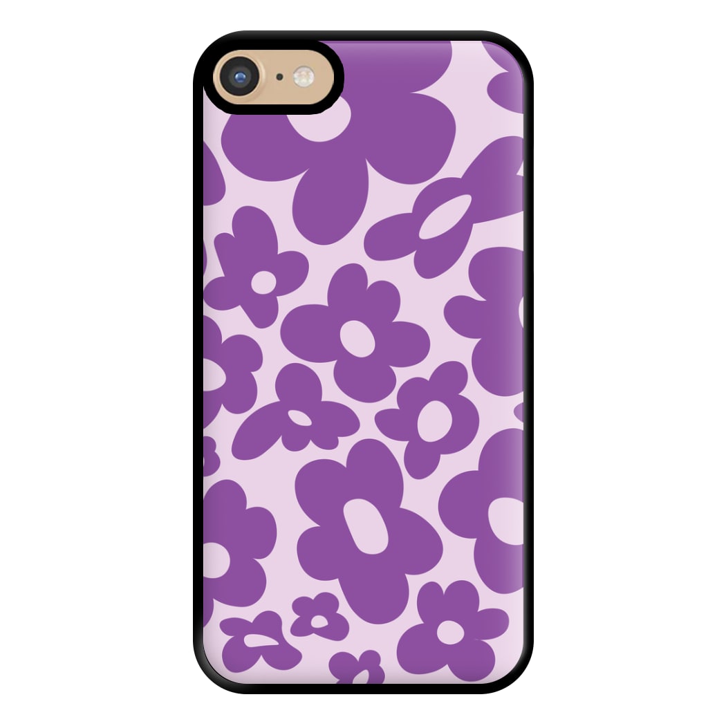 Purple Flowers - Trippy Patterns Phone Case for iPhone 6 / 7 / 8 / SE