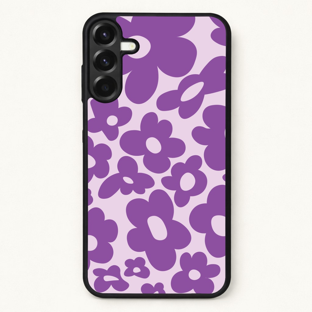 Purple Flowers - Trippy Patterns Phone Case for Galaxy A57