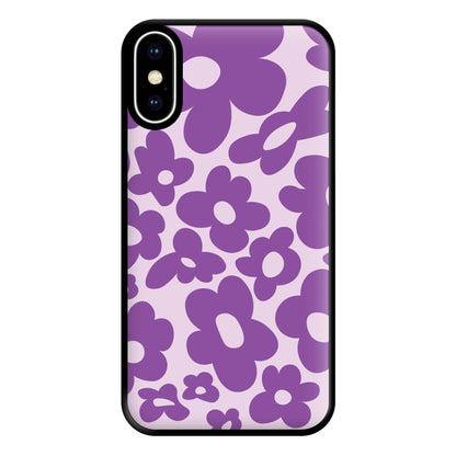 Purple Flowers - Trippy Patterns Phone Case for iPhone XS Max