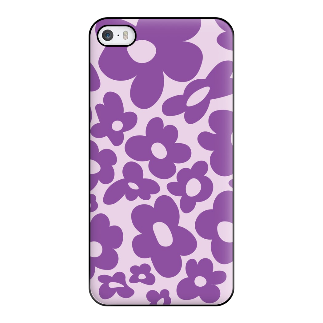 Purple Flowers - Trippy Patterns Phone Case for iPhone 5 / 5s / SE 2016