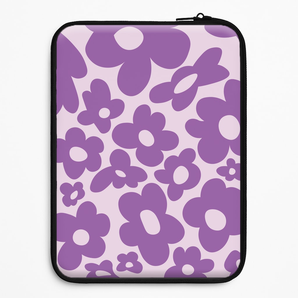 Purple Flowers - Trippy Patterns Laptop Sleeve