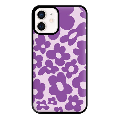 Purple Flowers - Trippy Patterns Phone Case for iPhone 12 Mini