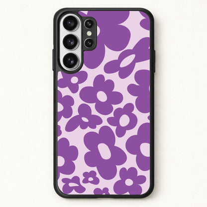 Purple Flowers - Trippy Patterns Phone Case for Galaxy S26 Ultra