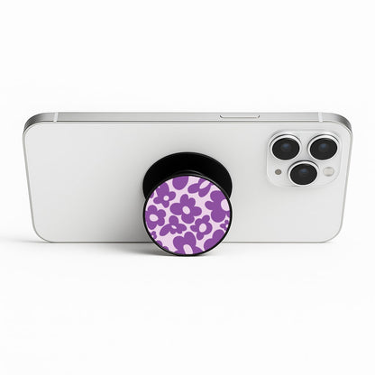 Purple Flowers - Trippy Patterns Phone Stand