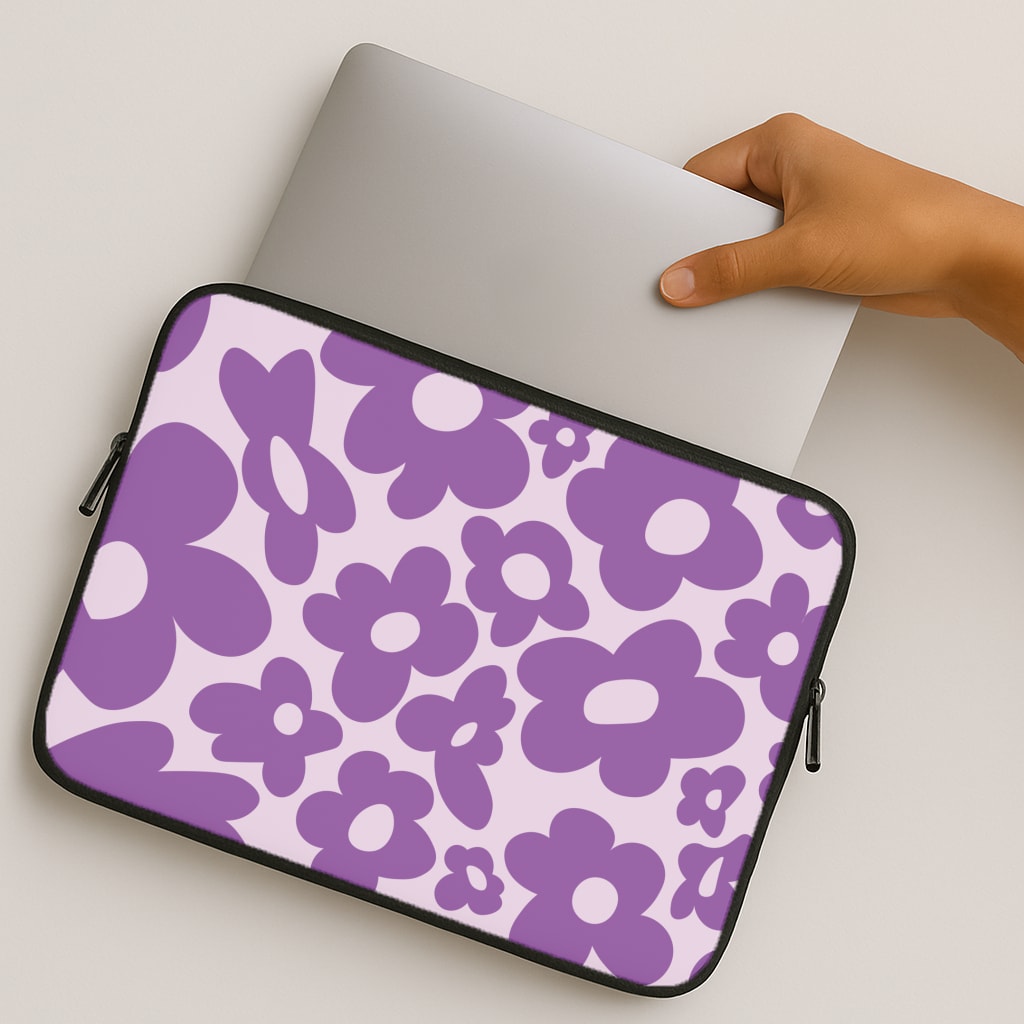Purple Flowers - Trippy Patterns MacBook Case